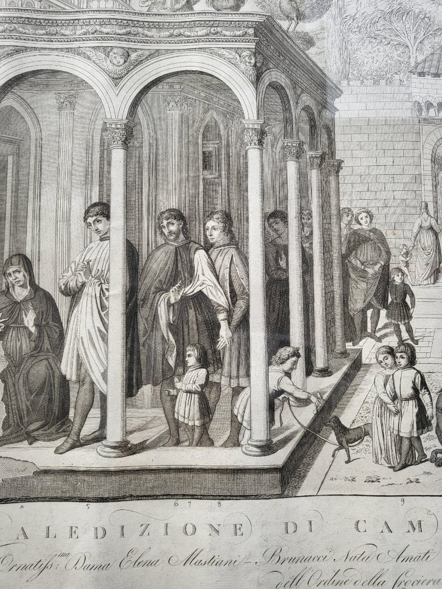 Pair Of Engravings, Camposanto De Pisa, Lasinio And Molini Landi & Cie, Empire Period-photo-3