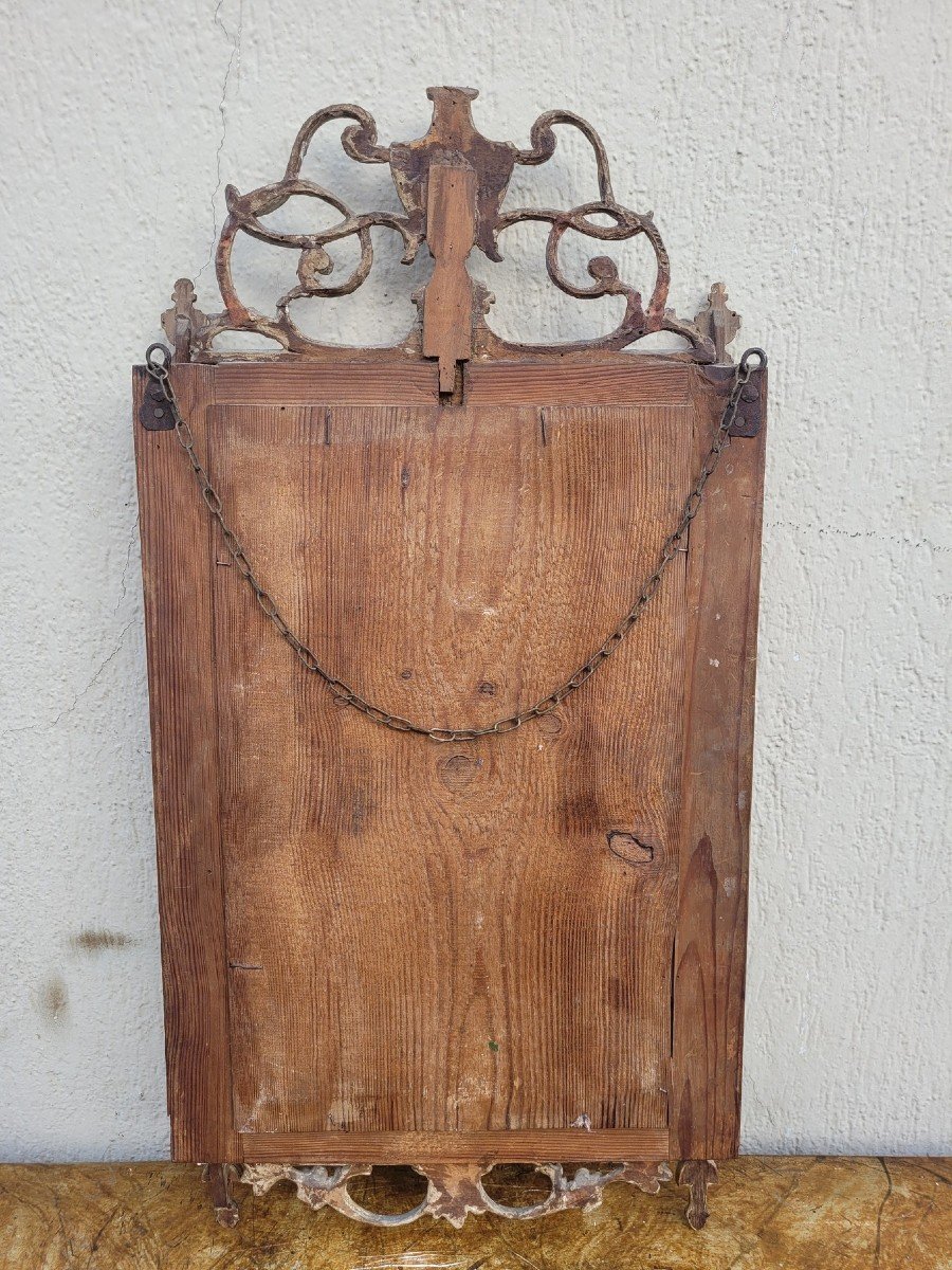 Miroir En Bois Et Marbre, Italie XIXème Siècle-photo-5