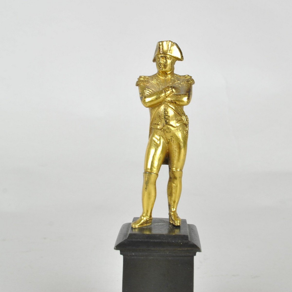 Napoléon Bonaparte Debout, Sculpture En Bronze Doré, XIXème Siècle-photo-7