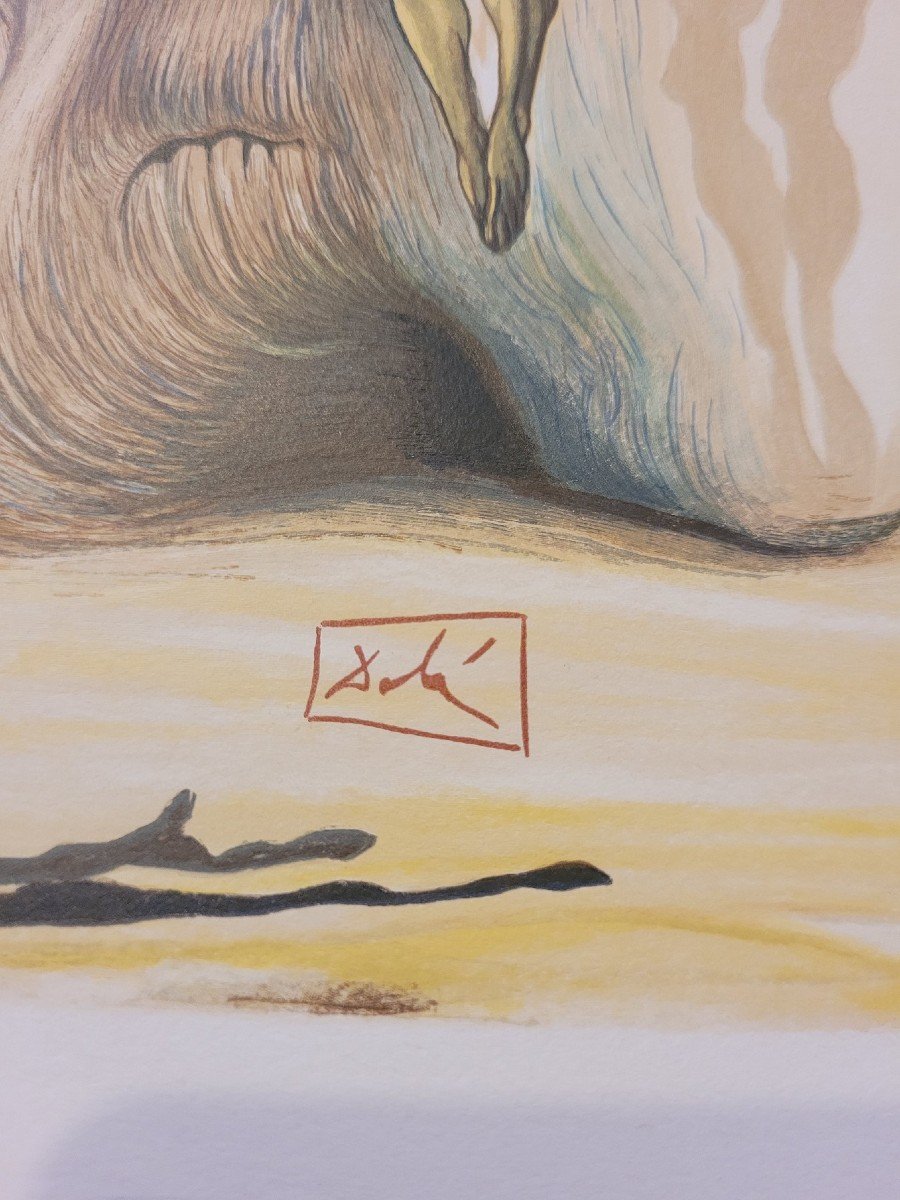 "un Diable Logicien", Lithographie, Dali, XXème Siècle-photo-3