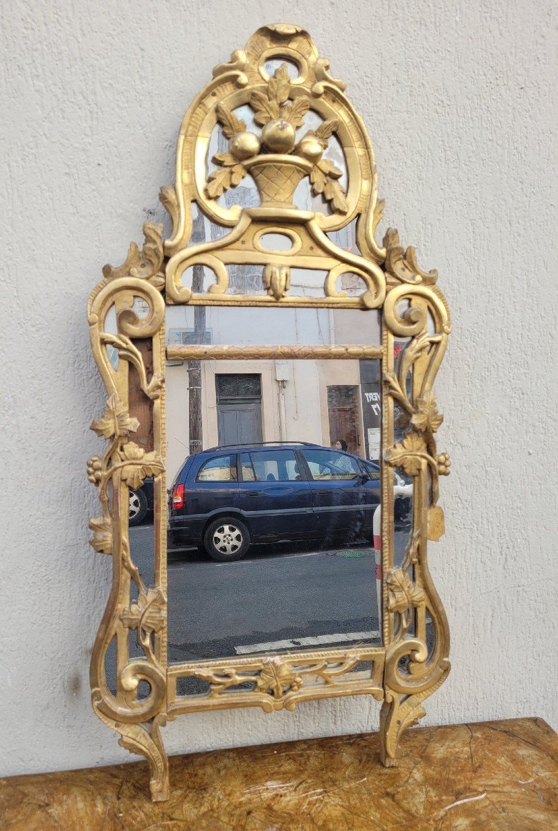 Miroir Provençal En Bois Doré, Beaucaire, Fin XVIIIème Siècle