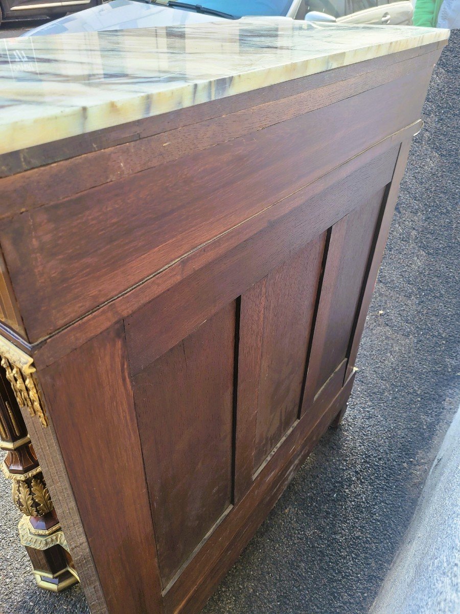 *special Offer*sideboard At Support Height In Marquetry, Napoleon III, 19th Century-photo-6