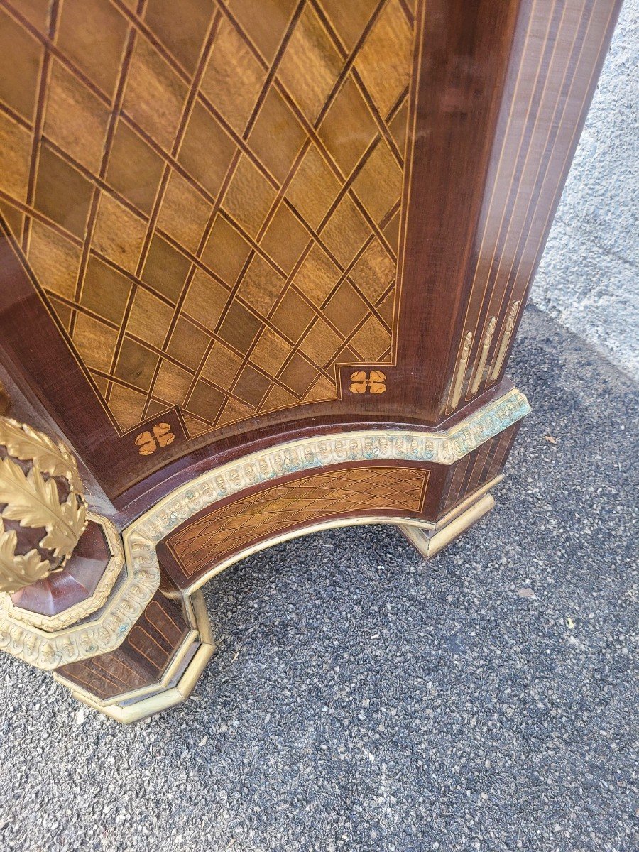 *special Offer*sideboard At Support Height In Marquetry, Napoleon III, 19th Century-photo-7