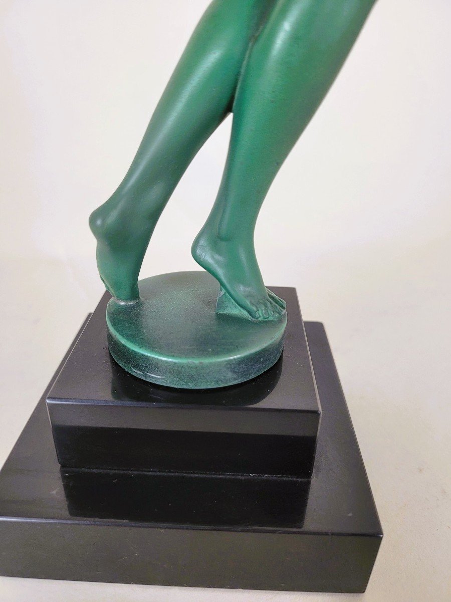 Illusion, Fayral And Max Le Verrier, Signed Sculpture, Art Deco, 20th Century-photo-2