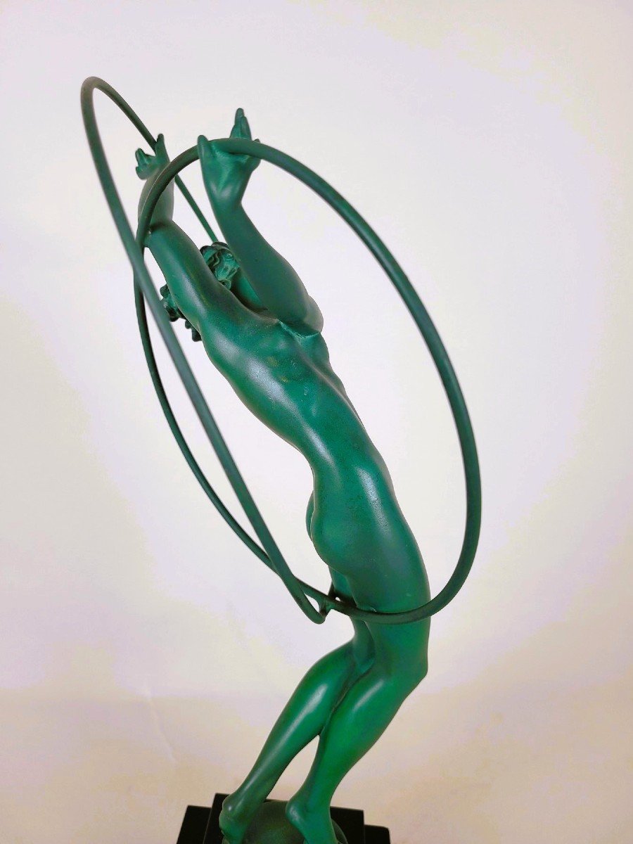 Illusion, Fayral And Max Le Verrier, Signed Sculpture, Art Deco, 20th Century-photo-3