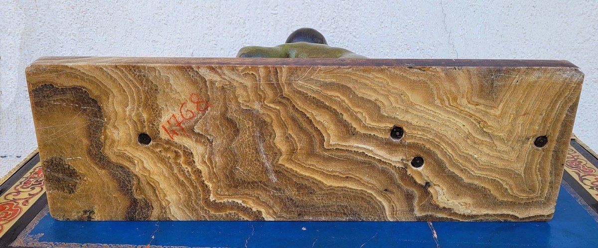 Godard, Femme Et Agneau, Bronze Art Déco, XXème Siècle-photo-7