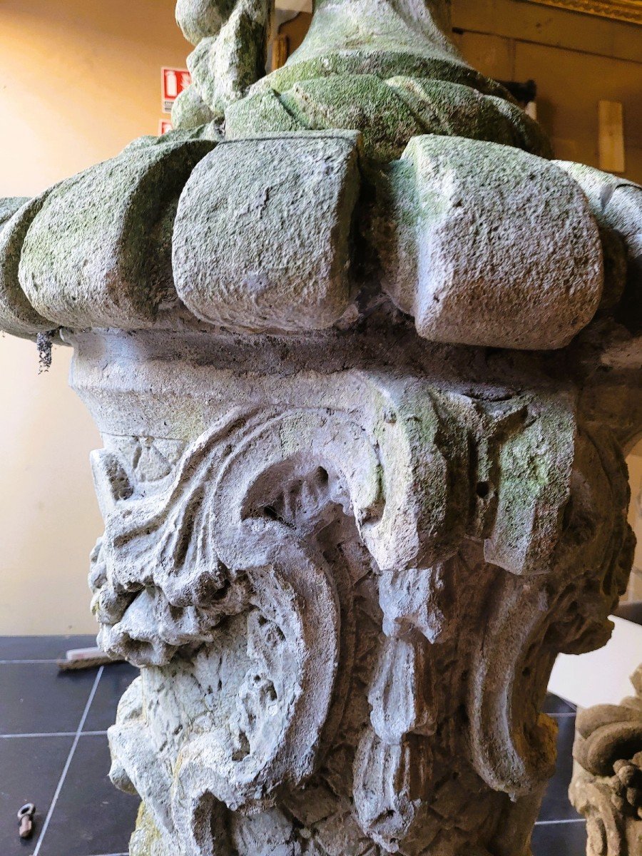 Large Stone Garden Vase, Early 20th Century-photo-7