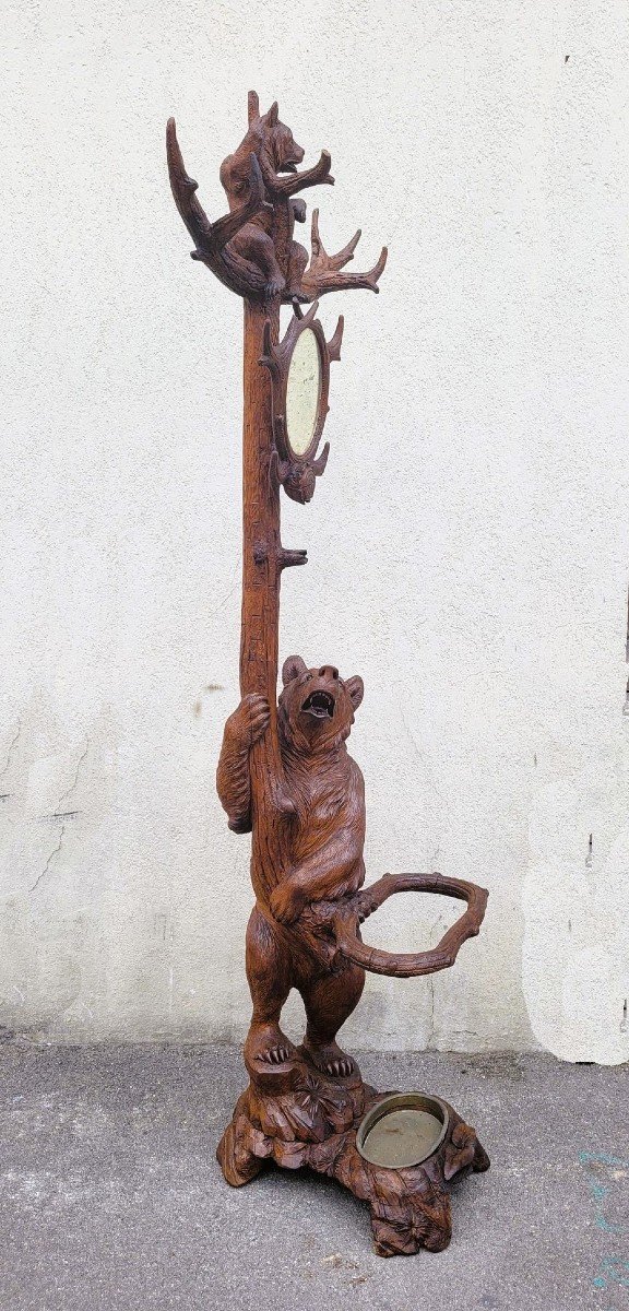 Black Forest, Bear Coat Rack, Late 19th Early 20th Century-photo-3