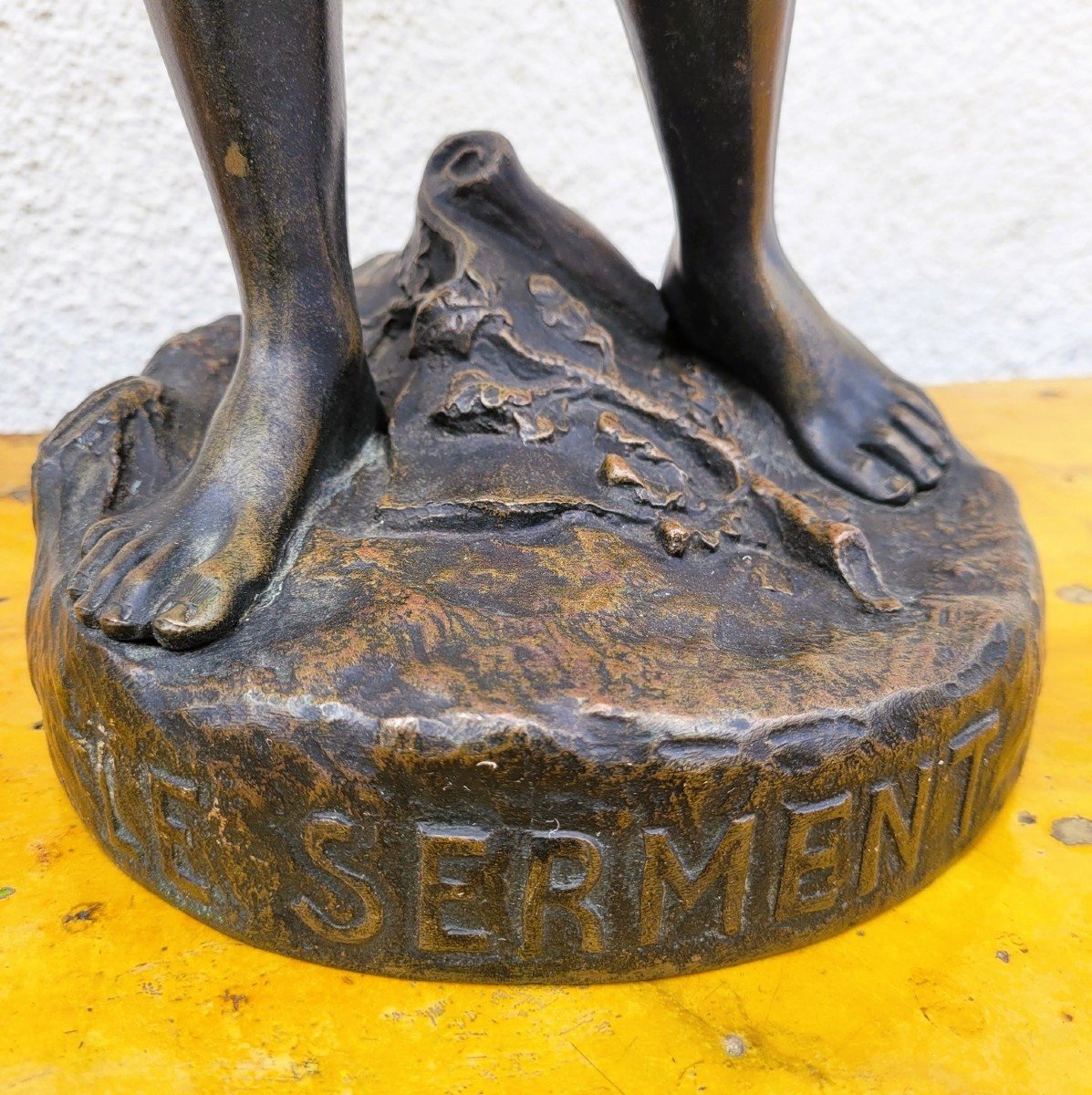 Ruffony, The Oath, Signed Bronze Sculpture, Late 19th Early 20th Century-photo-1