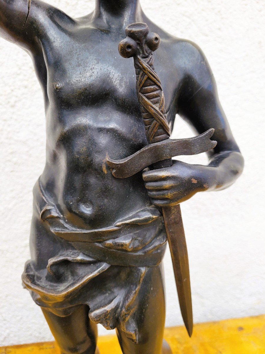 Ruffony, The Oath, Signed Bronze Sculpture, Late 19th Early 20th Century-photo-2
