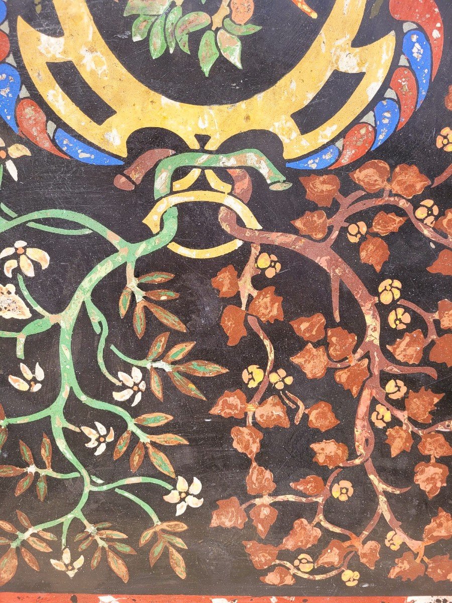Scagliola, Flowers And Birds Decor, Late 19th Early 20th Century-photo-4