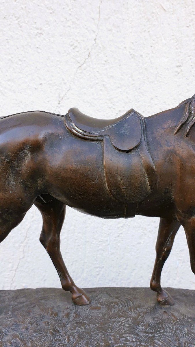 Emile Loiseau, Horse Clock, 19th Century-photo-3