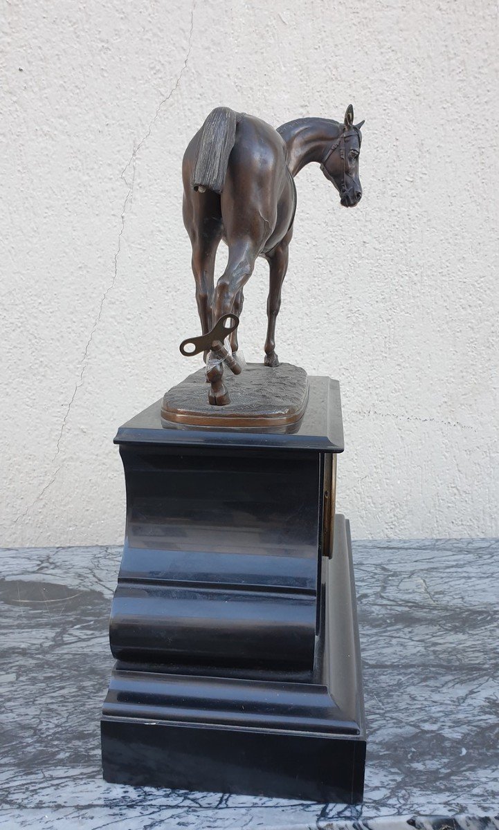 Emile Loiseau, Horse Clock, 19th Century-photo-6