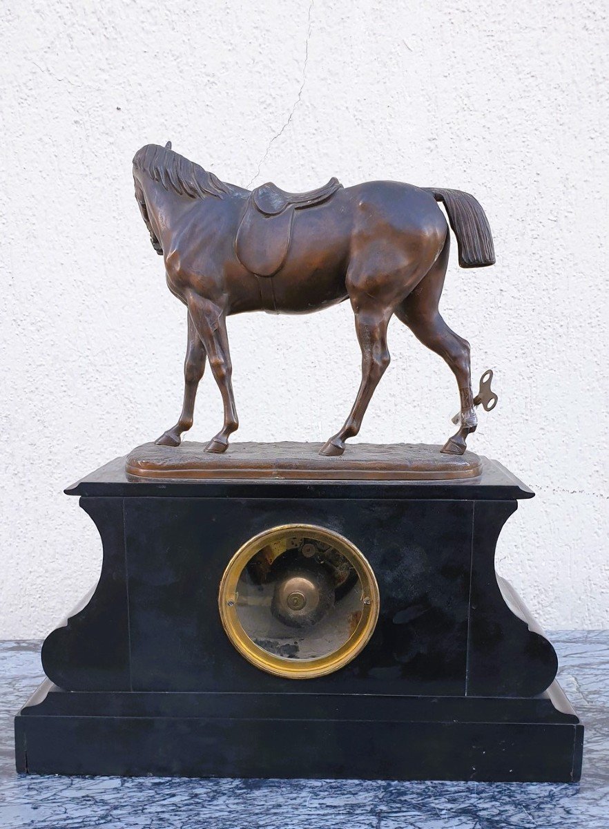 Emile Loiseau, Horse Clock, 19th Century-photo-7