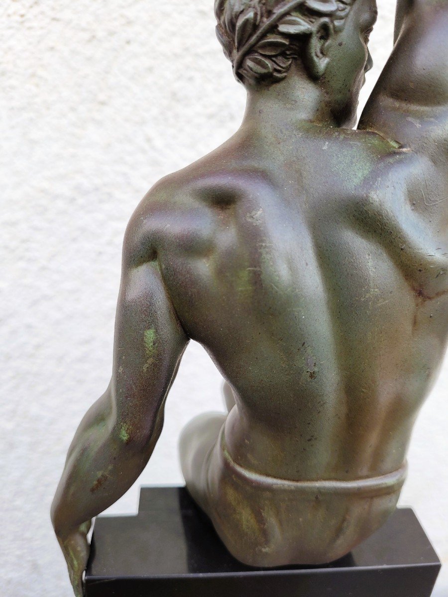 P Le Faguays -max Le Verrier, Gloire, Sculpture Art Déco, XXème Siècle-photo-5