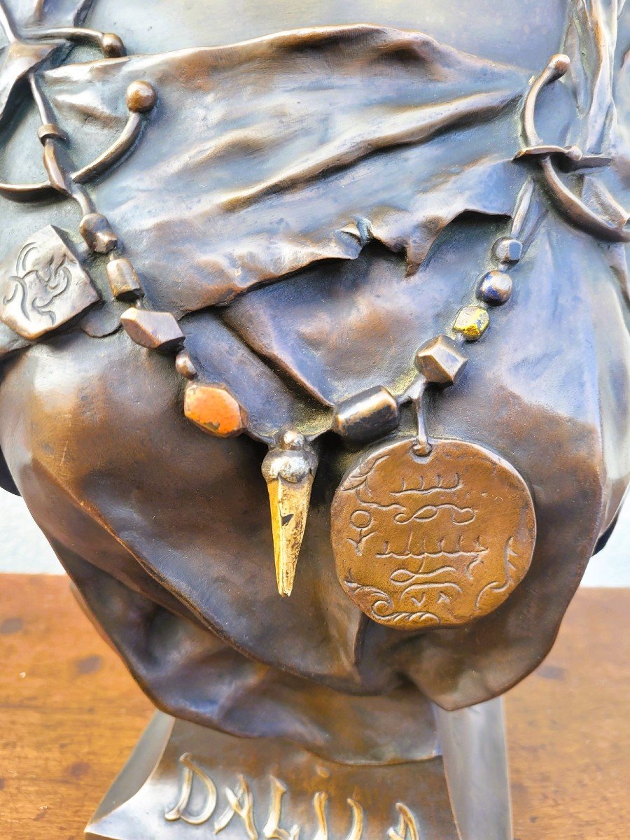 Picault - Dalila, Sculpture En Bronze Signé, Fin XIXème Siècle-photo-3