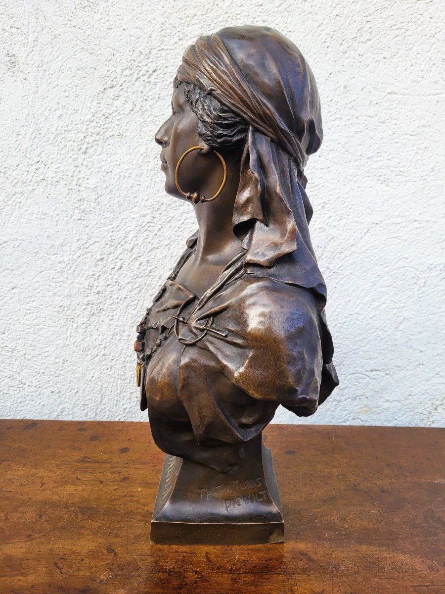 Picault - Dalila, Sculpture En Bronze Signé, Fin XIXème Siècle-photo-1