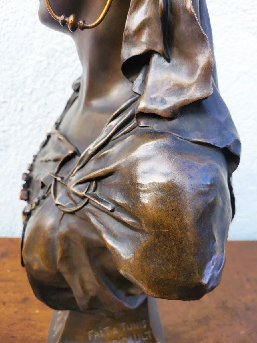 Picault - Dalila, Sculpture En Bronze Signé, Fin XIXème Siècle-photo-3