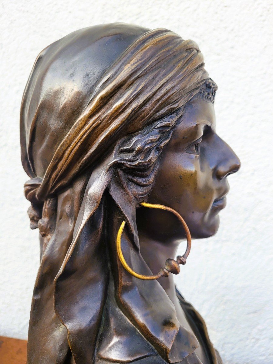 Picault - Dalila, Sculpture En Bronze Signé, Fin XIXème Siècle-photo-7