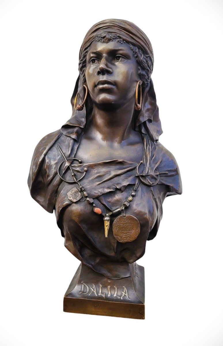 Picault - Dalila, Sculpture En Bronze Signé, Fin XIXème Siècle