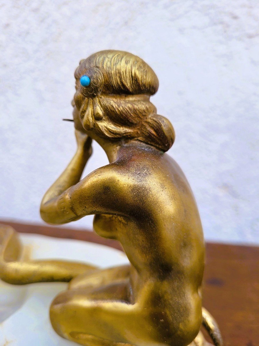 Snake Charmer, In The Style Of Preiss, Bronze, Art Deco, 20th Century-photo-2