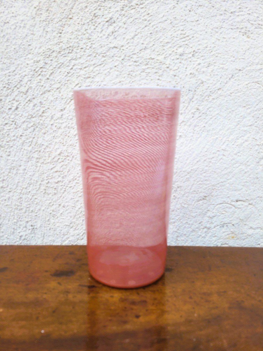 Barovier & Toso, Vase En Verre Avec Filigrane, XXème Siècle-photo-4