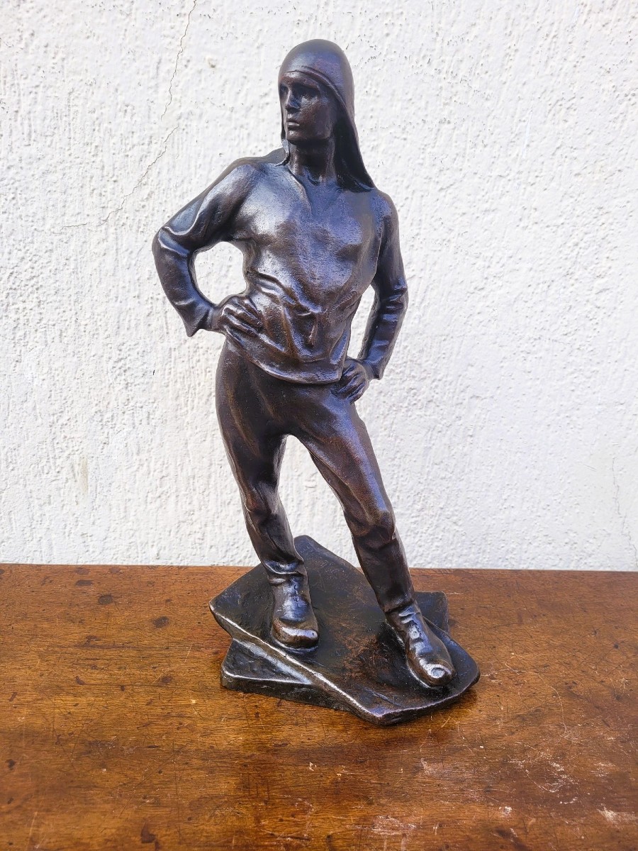 C Meunier, Le Débardeur Du Port d'Anvers, Bronze Signé, XIXème Siècle