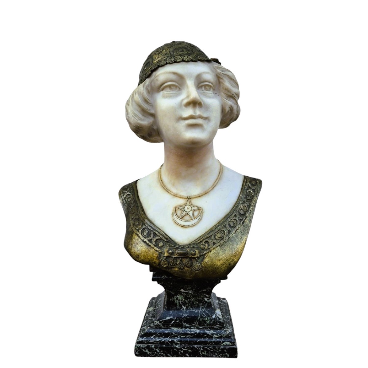 Charny, Bust Of An Oriental Woman In Marble, Late 19th-early 20th Century