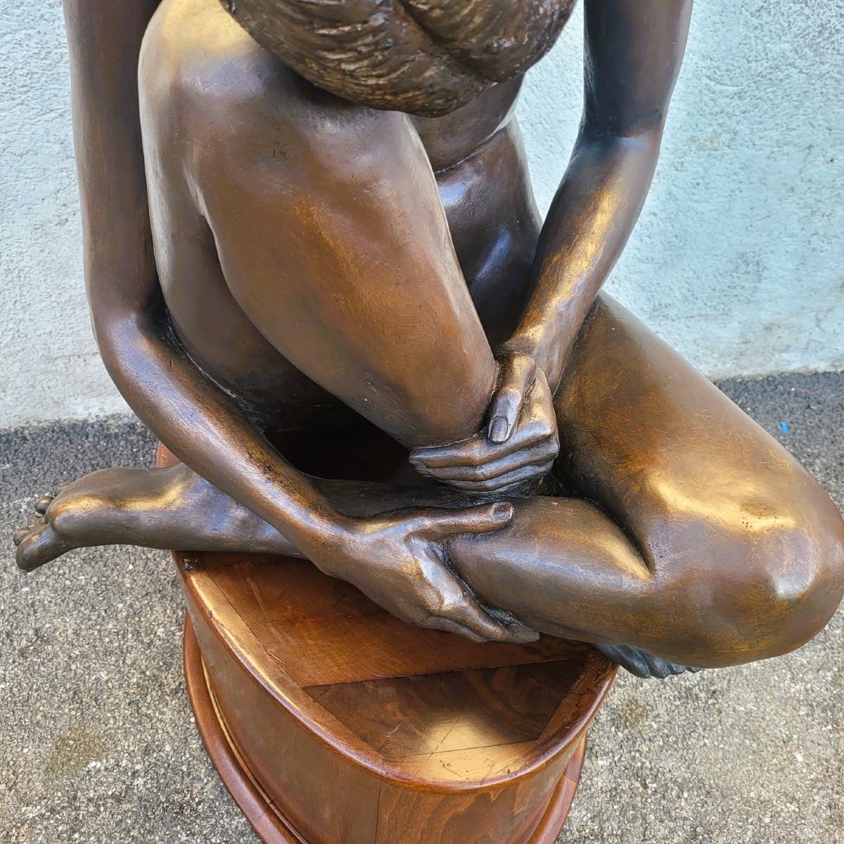 M Ventura, Nude Of A Woman, Signed Bronze, Late 20th Century-photo-2