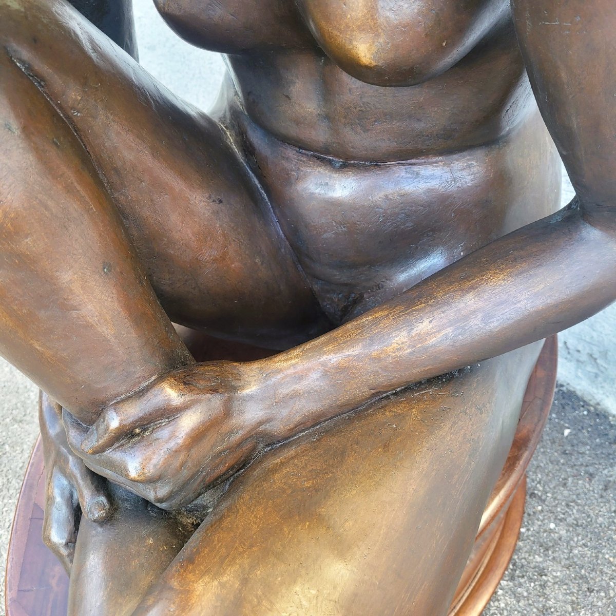 M Ventura, Nude Of A Woman, Signed Bronze, Late 20th Century-photo-1