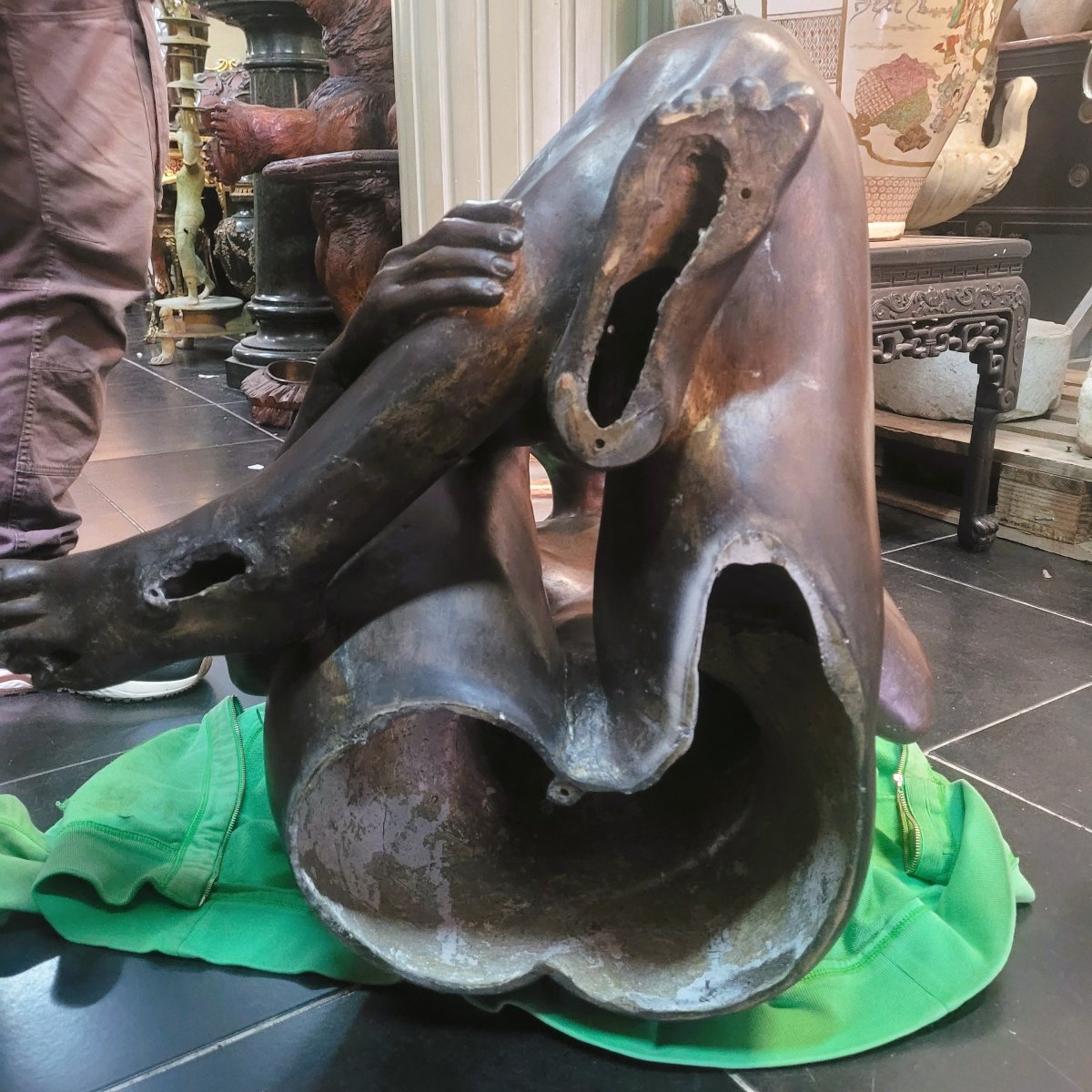 M Ventura, Nude Of A Woman, Signed Bronze, Late 20th Century-photo-8