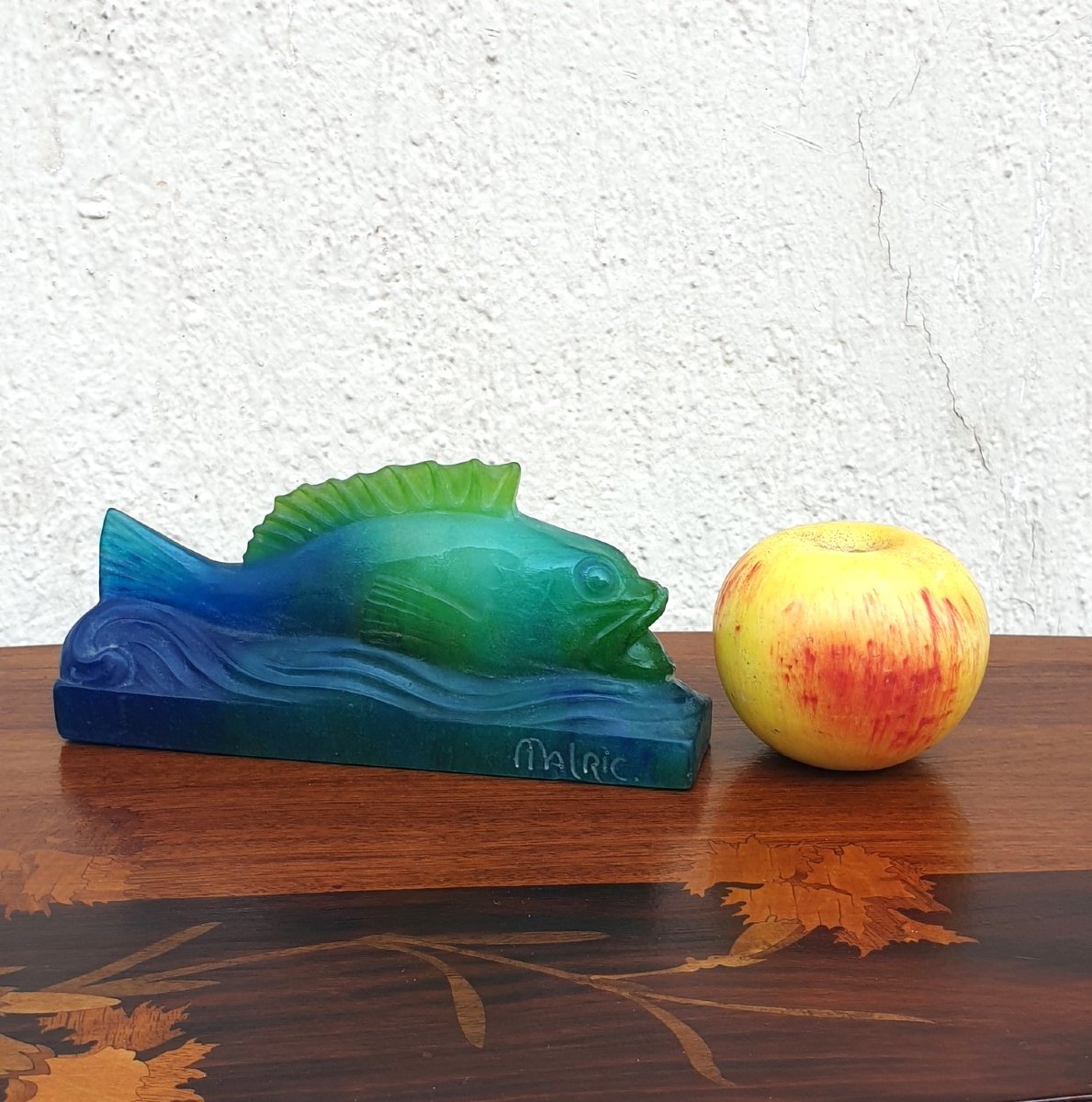 Amalric  Walter Nancy, Poisson En Pâte De Verre, Début XXème Siècle-photo-2