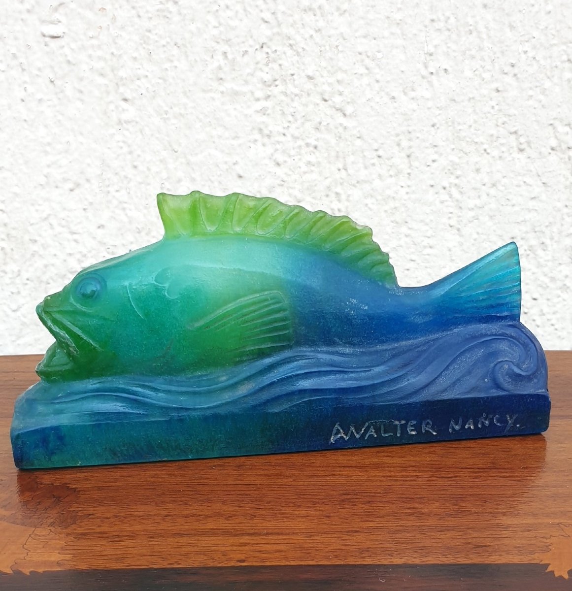 Amalric  Walter Nancy, Poisson En Pâte De Verre, Début XXème Siècle-photo-4