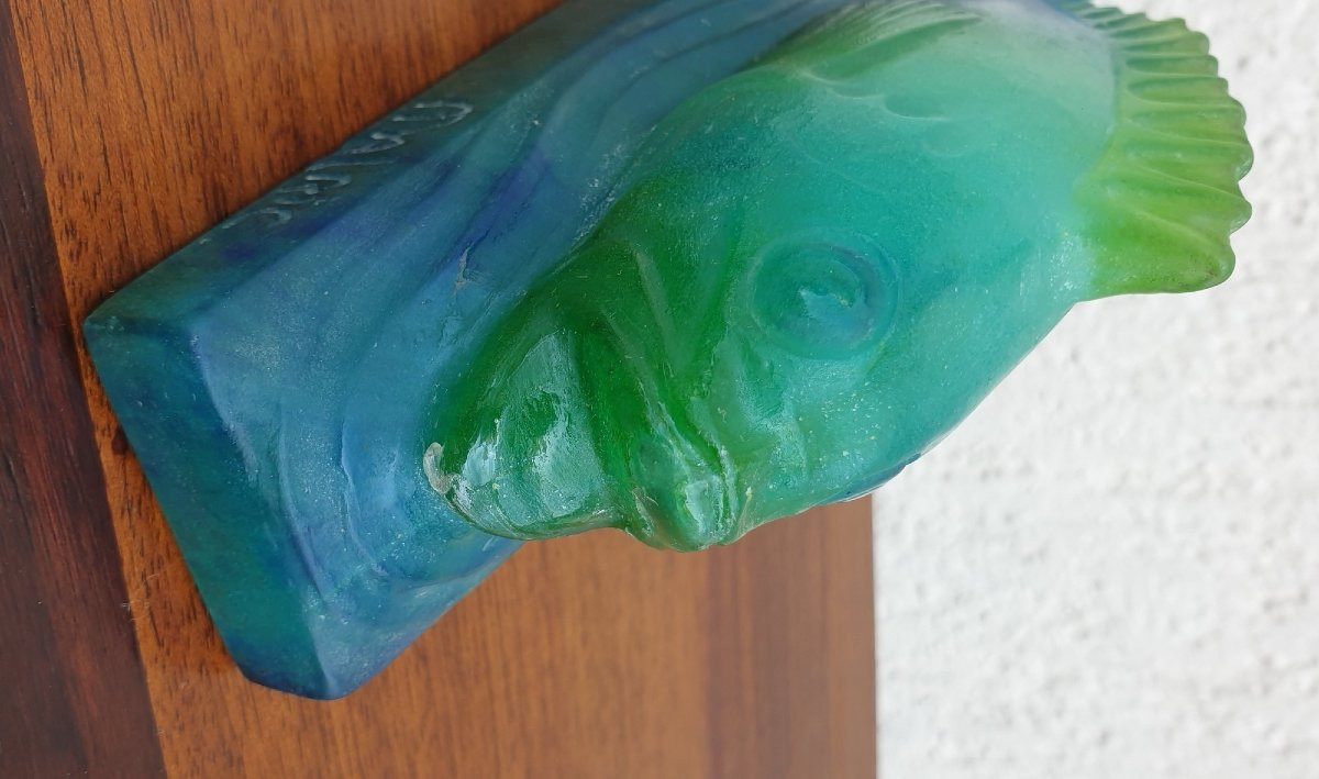 Amalric  Walter Nancy, Poisson En Pâte De Verre, Début XXème Siècle-photo-6