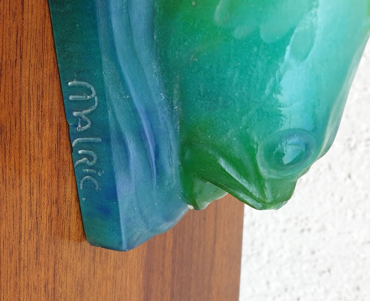 Amalric  Walter Nancy, Poisson En Pâte De Verre, Début XXème Siècle-photo-7