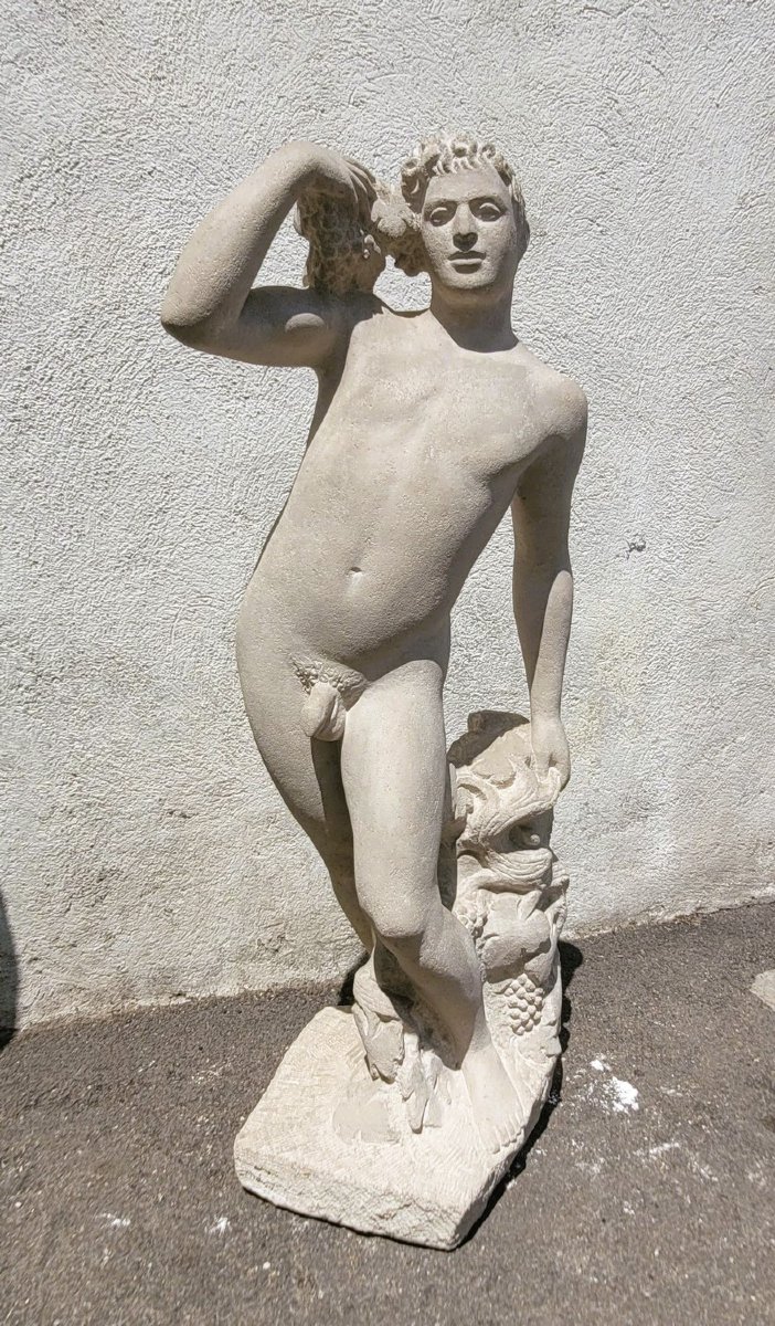 André Deluol, Homme debout, Sculpture en pierre, XXème siècle-photo-3