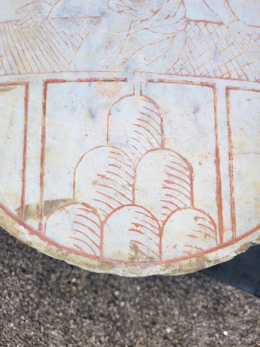 Stèle en marbre , Christ de la résurrection, Epoque XVI/XVIIème siècle-photo-1
