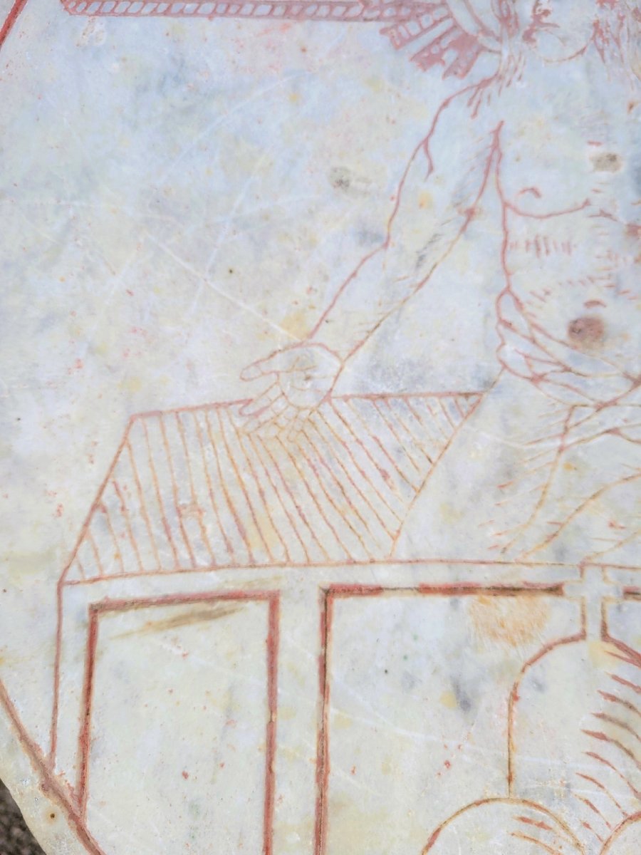 Stèle en marbre , Christ de la résurrection, Epoque XVI/XVIIème siècle-photo-4