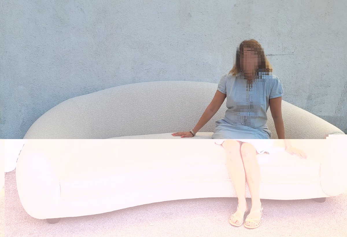 In The Style Of J Royère, Polar Bear Style Sofa-photo-1