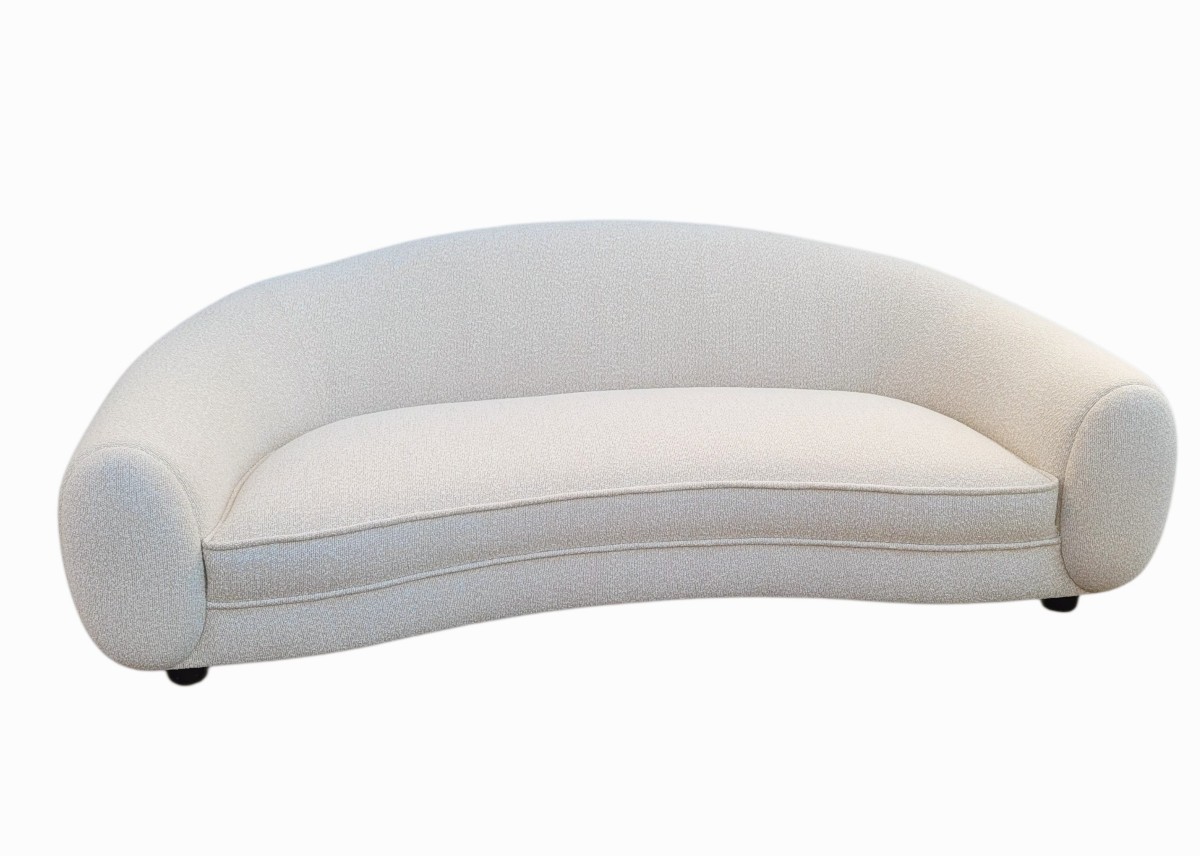 In The Style Of J Royère, Polar Bear Style Sofa