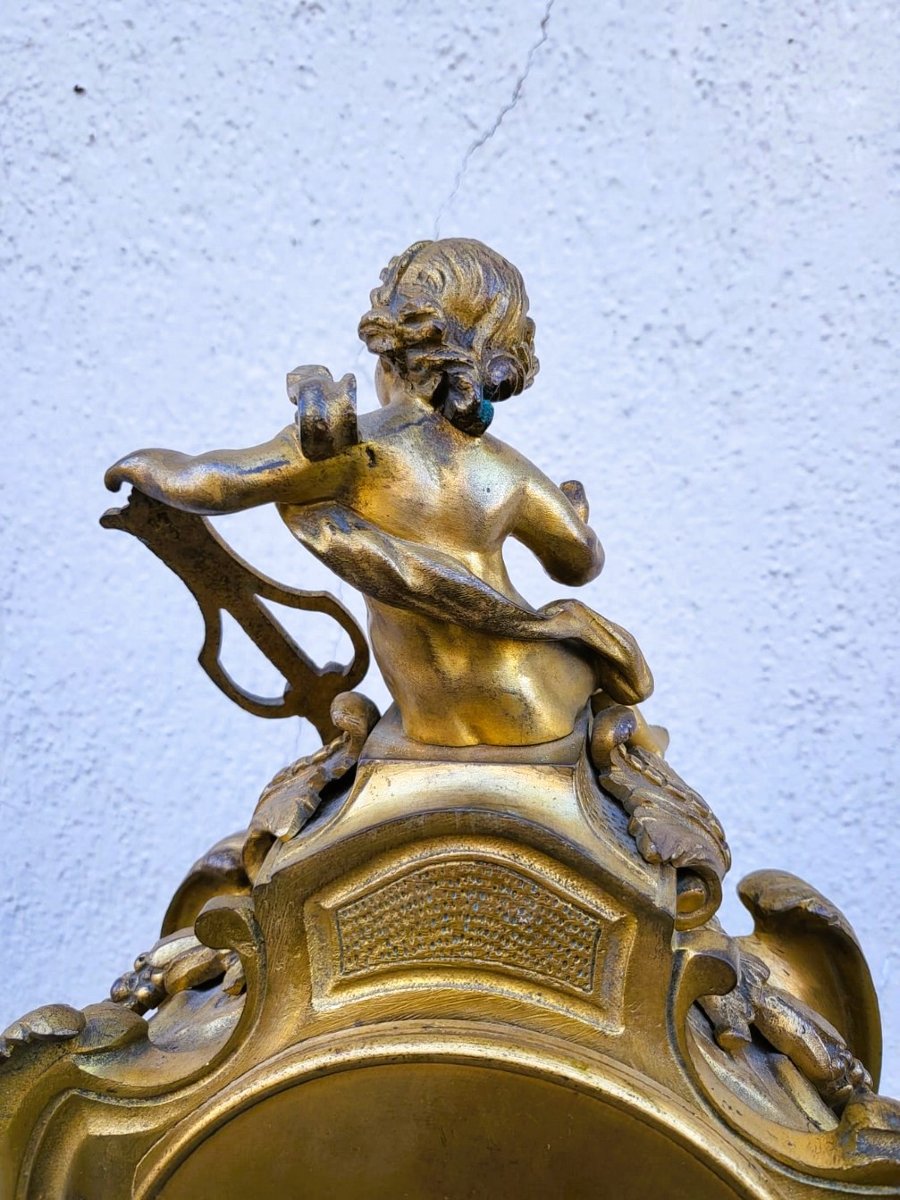 Cartel en bronze doré, XIXème siècle-photo-6