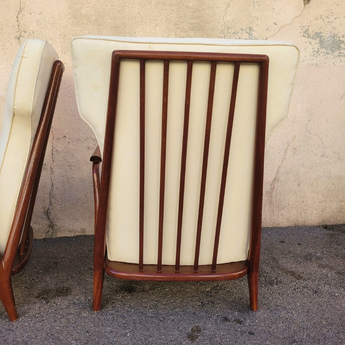 Pair Of Armchairs In The Style Of G Scapinelli, Late 20th Century-photo-1