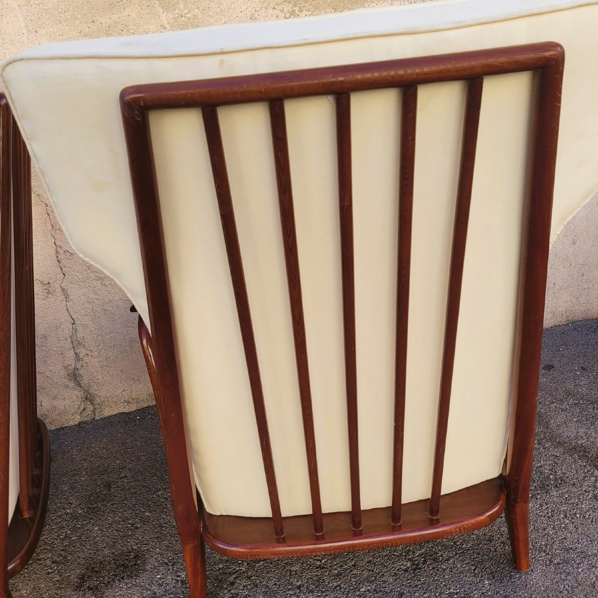 Pair Of Armchairs In The Style Of G Scapinelli, Late 20th Century-photo-4