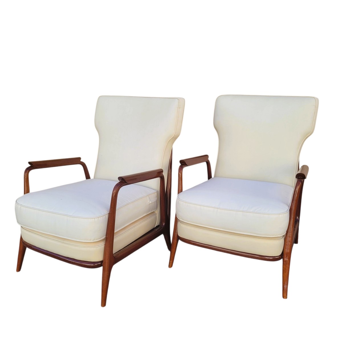Pair Of Armchairs In The Style Of G Scapinelli, Late 20th Century