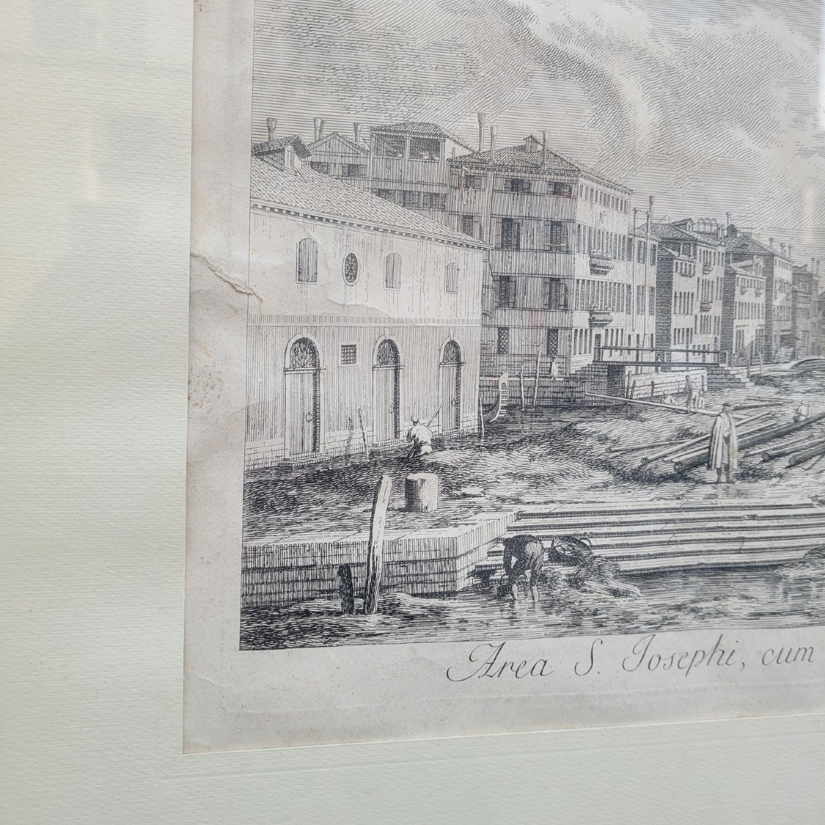 Vues de Venise, paire de gravures encadrées, XIXème siècle-photo-4
