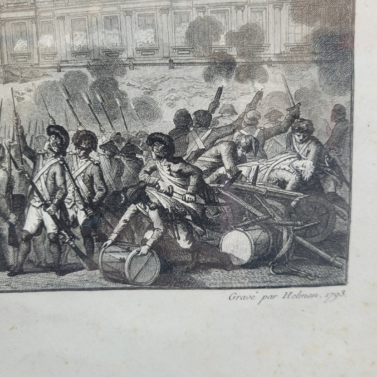Paire de gravures encadrées, Révolution Française, XVIII/XIXème siècle-photo-4