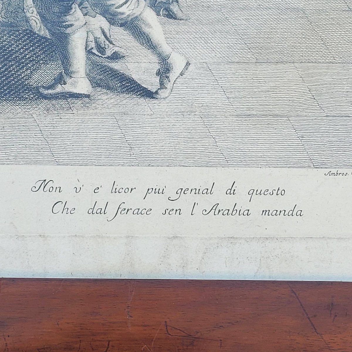Scène d'intérieur, gravure encadrée, XIXème siècle-photo-1