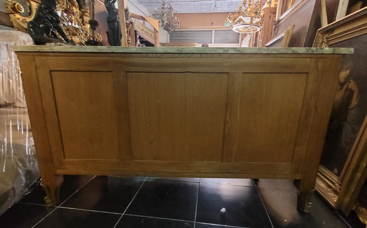 Grosse commode en marqueterie et bronze, début XXème siècle-photo-6