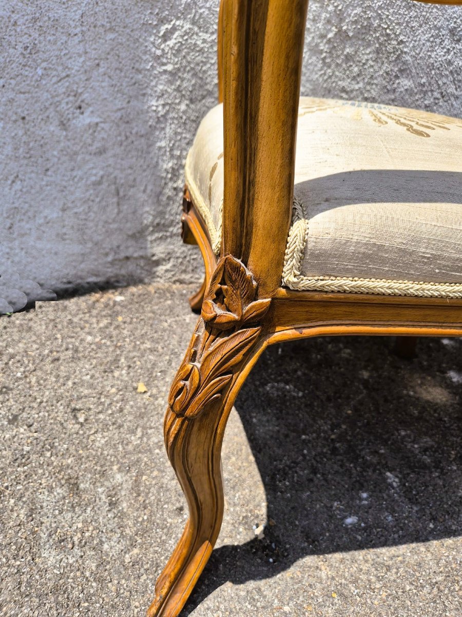 Pair Of Art Nouveau Armchairs, Early 20th Century-photo-3