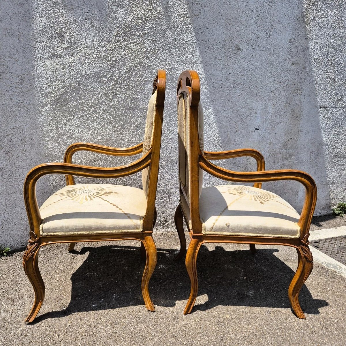 Pair Of Art Nouveau Armchairs, Early 20th Century-photo-4